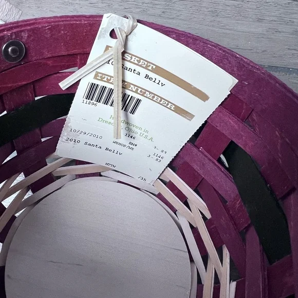 Longaberger NEW 1st Edition 2010 Santa Belly "Ho! Ho! Ho!" Basket Set Christmas - Picture 13 of 16